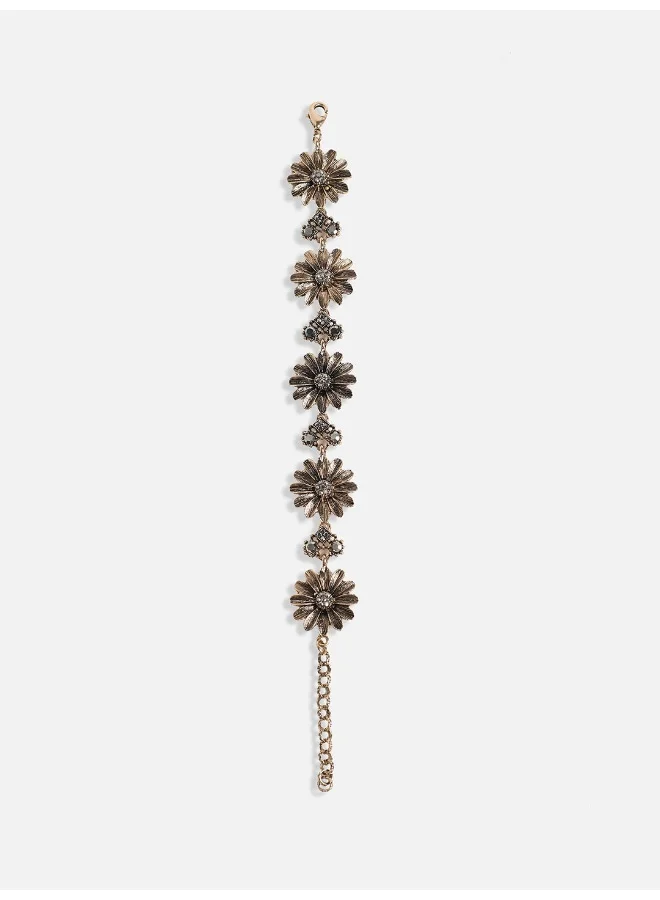 SOHI Pack Of Metallic Daisy Artificial Bracelet Jewellery