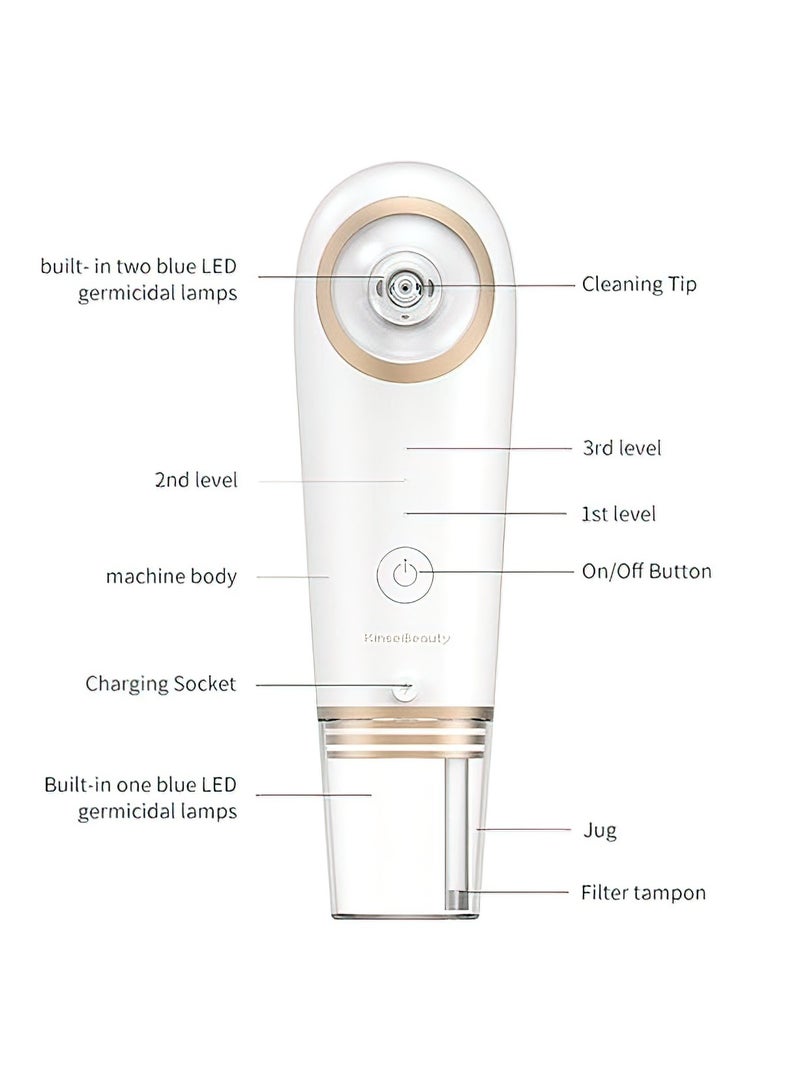 كينسي بيوتي جهاز تنظيف المسام 4 في 1 لإزالة الرؤوس السوداء بالشفط ذهبي - Image 4