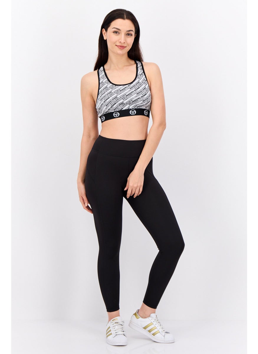Sergio Tacchini Women Non Padded Sleeveless Training Sports Bra, Grey  - Image 4