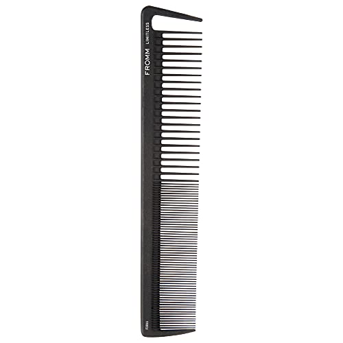 Fromm Limitless 7.5" Carbon Basin Comb with Rounded Tips and Sectioning Tooth for Cutting, Sectioning, Styling, and Detangling, Heat Resistant to 450°F - Image 1