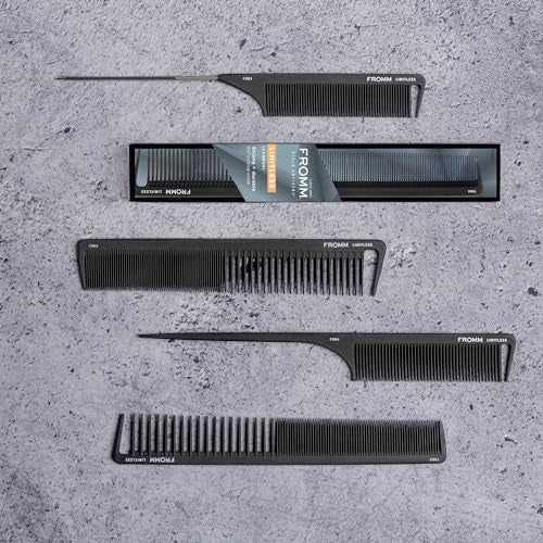 Fromm Limitless 7.5" Carbon Basin Comb with Rounded Tips and Sectioning Tooth for Cutting, Sectioning, Styling, and Detangling, Heat Resistant to 450°F - Image 5