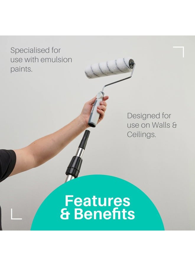 Harris 102012009 Seriously Good Walls & Ceilings Paint Roller Set 9in | Includes 1 x 9" Frame, 4 x 9" Medium Pile Roller Sleeves & Tray | 9" - Image 4
