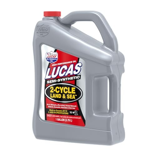 Lucas Oil 10557 Semi-Synthetic TC-W3 2-Cycle Land & Sea Oil - 1 Gallon - Image 2