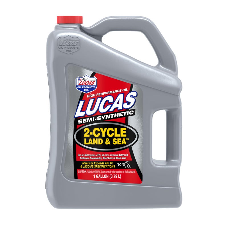 Lucas Oil 10557 Semi-Synthetic TC-W3 2-Cycle Land & Sea Oil - 1 Gallon - Image 4