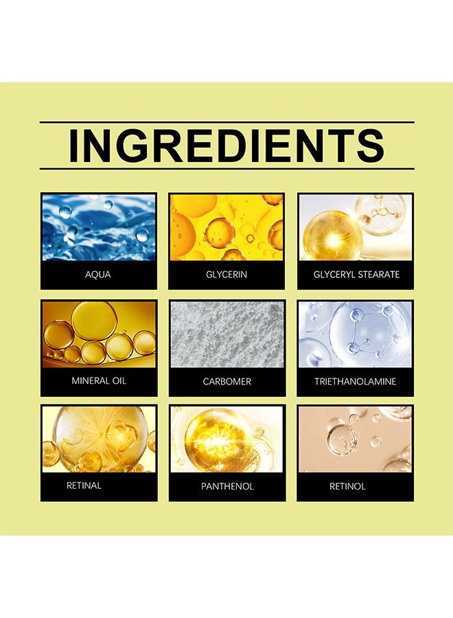 هويجي كريم الشبكية لشد الشبكية ، مصل شد الريتينول بالرصاص ، كريم الشبكية لشد الوجه الخفيف ، كريم مرطب لبشرة الوجه ، شد الجلد ، مناسب لجميع أنواع البشرة 15 جرام - Image 4