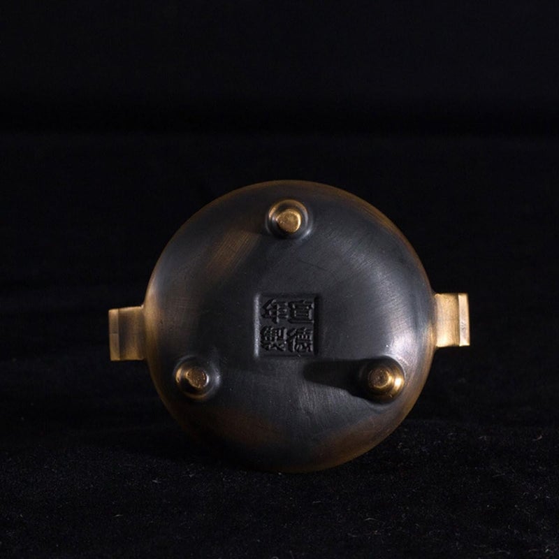 Brass Copper Incense Burner With Handles 3 Legged Home Censer For Meditation Aromatherapy - Image 5