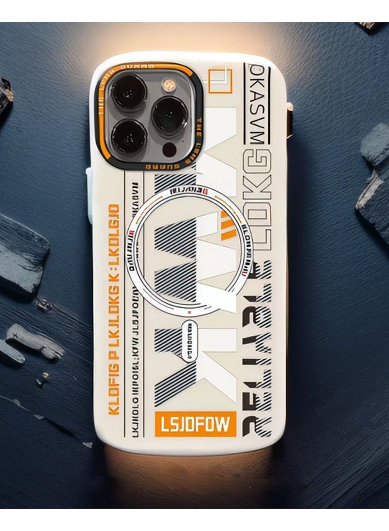 Techie حافظة TPU MWK مغناطيسية شفافة جمالية مع واقي عدسة الكاميرا المرتفع لجهاز Apple iPhone 15 Pro Max - أبيض - Image 4