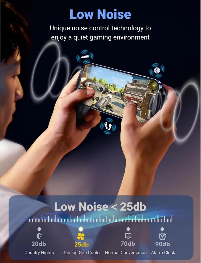 ciciglow Phone Game Grip, Semiconductor Radiator, Adjustable Mobile Controller Handle Holder with Colorful Light Effect, Fan Cooling, for, IOS - Image 4