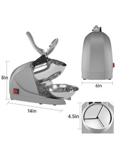 UNIQUE VATIKA Electric Ice Crusher Machine with 3 Baldes Gola Making Machine for Home Autocut Sensor Machine 300 Watts Ice Machine Use in Homes CafesHotels Restaurants Stainless Steel  - Image 2