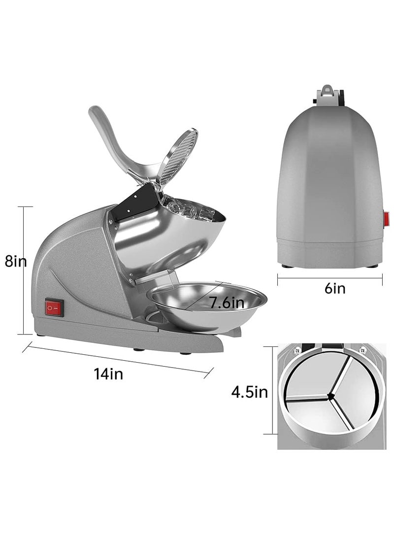 UNIQUE VATIKA Electric Ice Crusher Machine with 3 Baldes Gola Making Machine for Home Autocut Sensor Machine 300 Watts Ice Machine Use in Homes CafesHotels Restaurants Stainless Steel  - Image 2