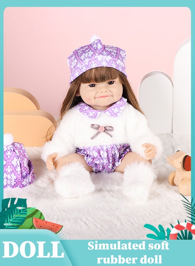 Baby doll, lifelike baby doll - A lifelike baby doll crafted from soft silicone material, 3D simulated series baby doll, suitable for all age groups. - Image 1
