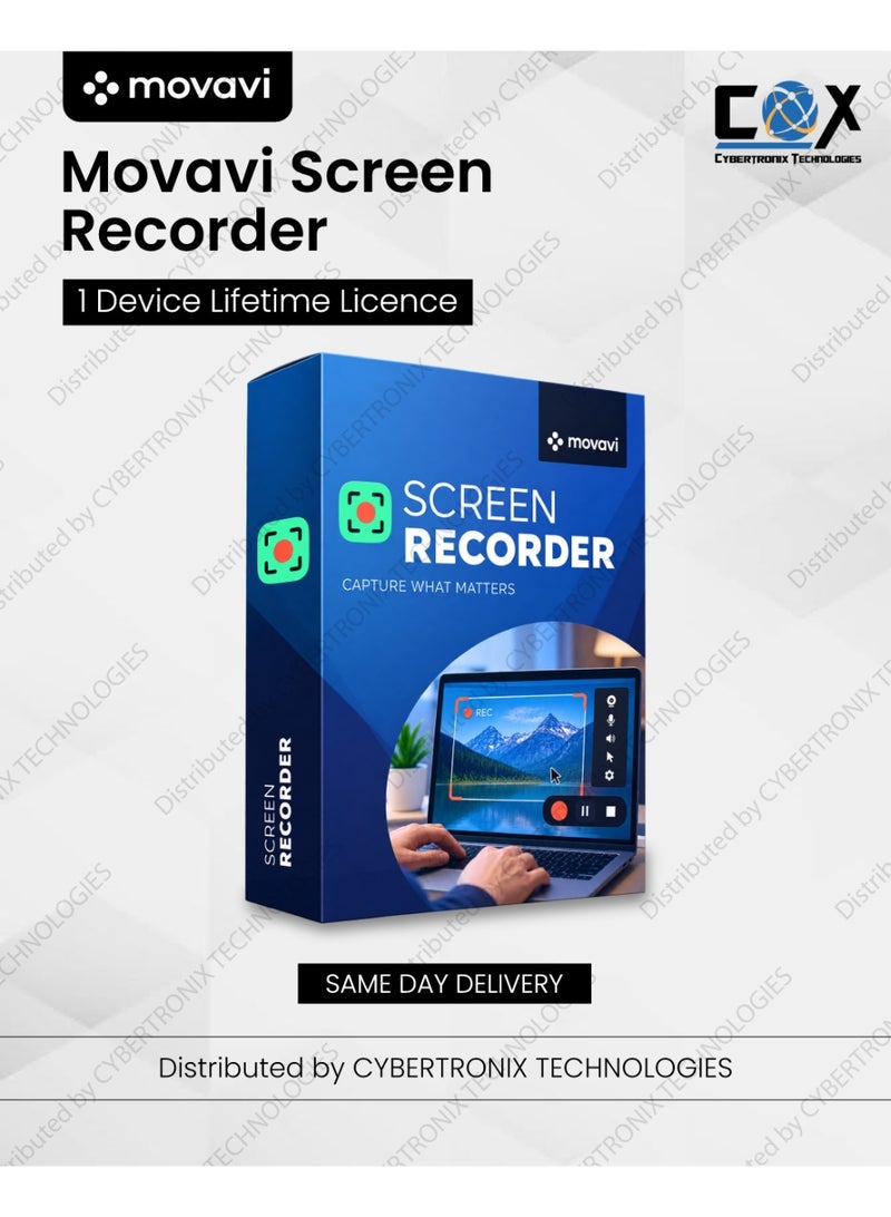 Movavi Screen Recorder | 1 Device for Lifetime | Digital License | Same Day Delivery
