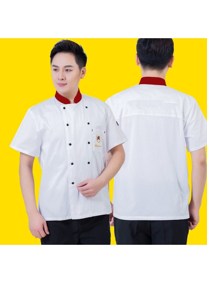NIBEMINENT Hotel chef jacket men chef uniform restaurant chef chef chef t-shirt work uniform  - Image 1