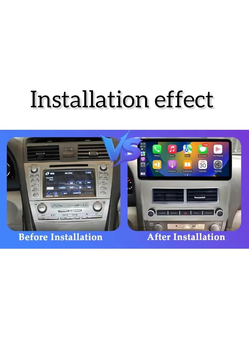 شيزا ستار نظام صوتي للسيارة يعمل بنظام أندرويد لسيارات تويوتا كامري (2006-2011) - يدعم CarPlay وM-Link وWi-Fi وBluetooth والراديو ونظام تحديد المواقع (GPS) - شاشة IPS مقاس 12.3 بوصة مع كاميرا AHD مرفقة - Image 2