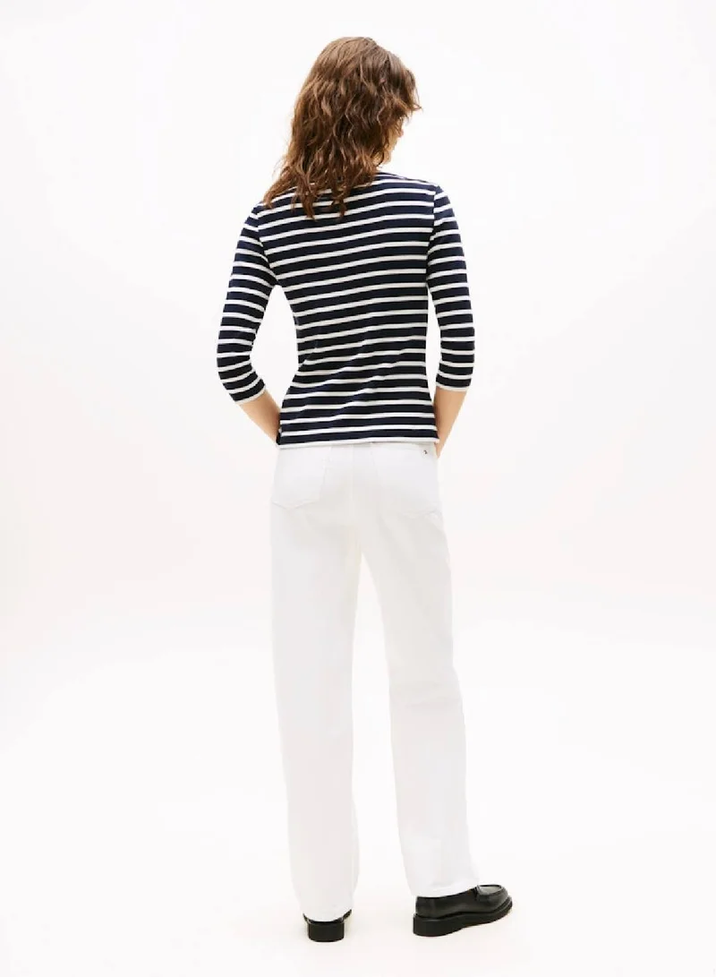 TOMMY HILFIGER Boat Neck Slim Fit T-Shirt