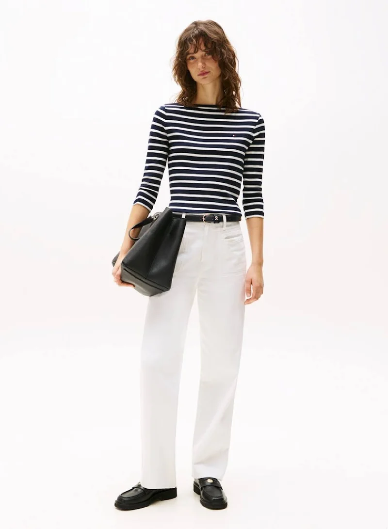 TOMMY HILFIGER Boat Neck Slim Fit T-Shirt