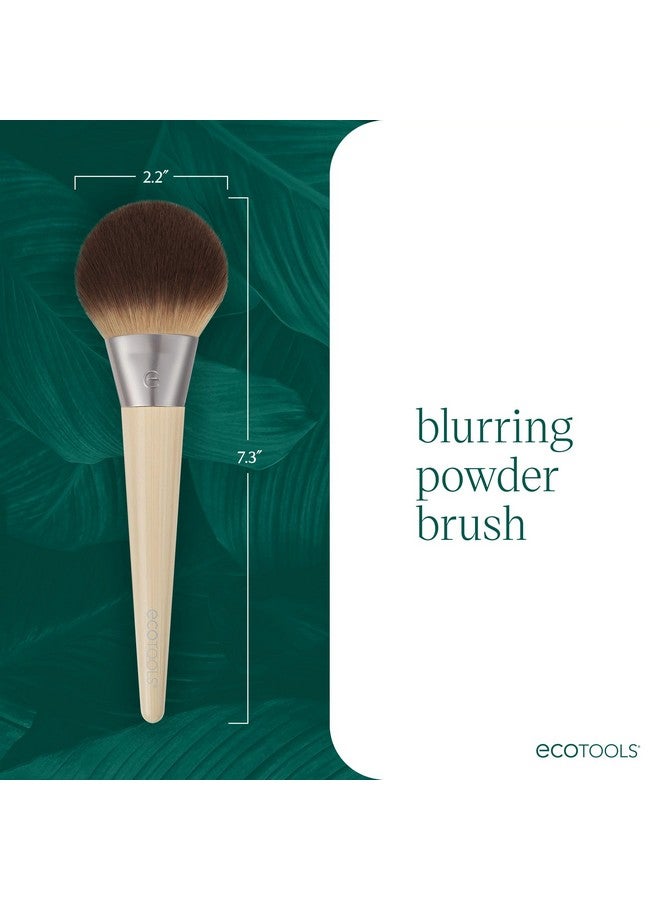 EcoTools Blurring Powder Makeup Brush, For Loose & Pressed Powder, Large Makeup Brush For All-Over Application, Fluffy, Synthetic Bristles, Eco Friendly, Cruelty-Free, & Vegan, 1 Count - Image 5