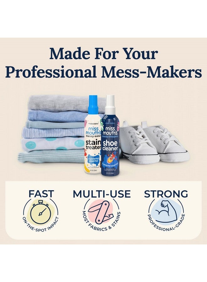 Miss Mouth's Miss Mouth's Messy Eater Stain Treater and Messy Steppers Shoe Cleaner Magic Duo - Stain Remover for Clothes, Carpet, Upholstery and Shoe Cleaner for Sneakers, Leather, Cloth, Mesh - Image 5
