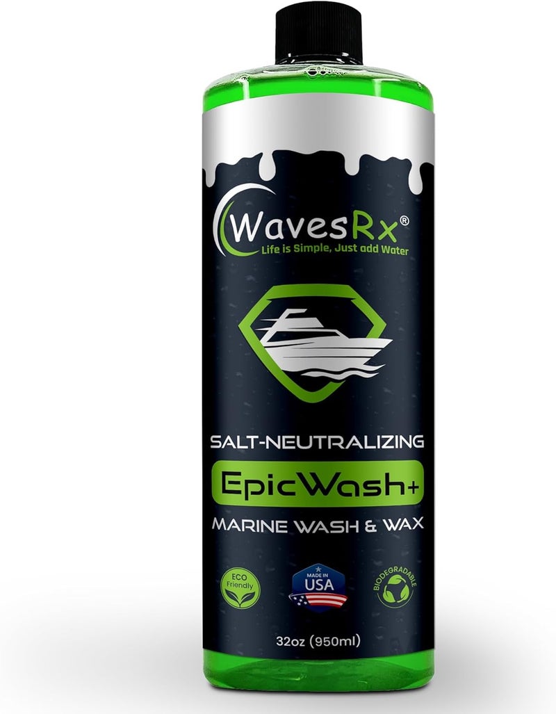 WavesRx EpicWash+ Salt Neutralizing Marine Wash & Wax - 32oz - Image 1