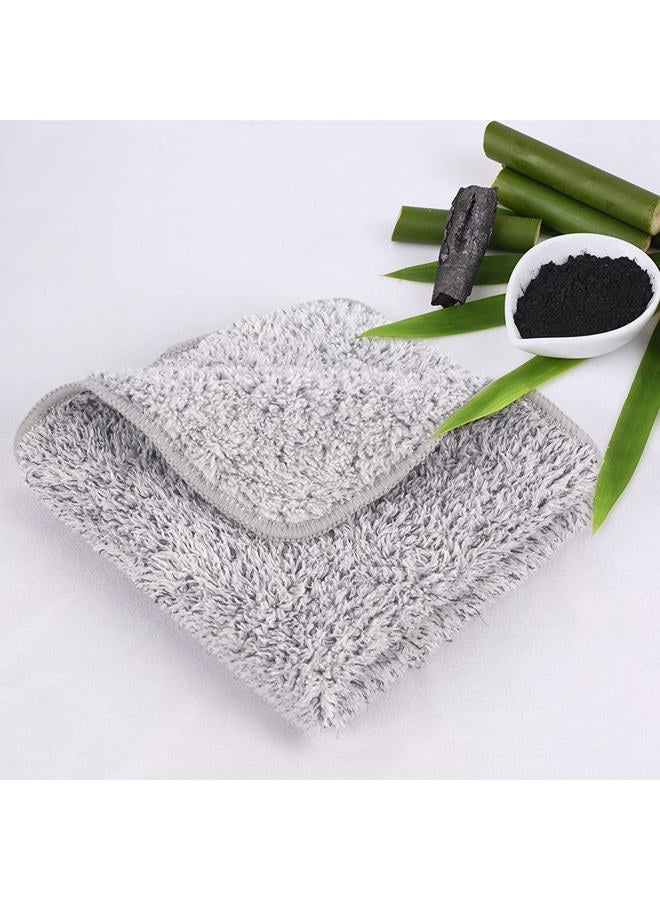 Sinland Microfiber Face Towels Ultra Soft Facial Washcloths Face Cloth for Bath 12Inch x 12Inch 6 Pack Grey - Image 4