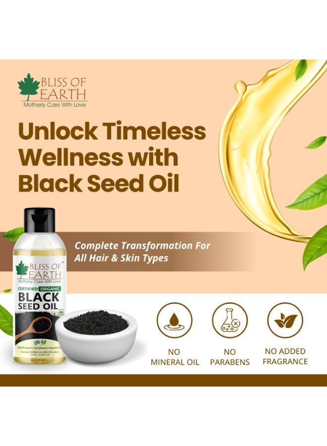 Bliss of Earth Black Seed Oil 3X100ml, Cold Pressed & Hexane Free, 100% Pure & Natural Nigella Oil - Image 5