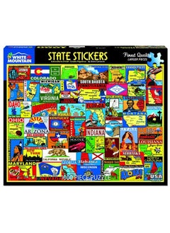WHITE MOUNTAIN Puzzles State Stickers 1000 Pieces Jigsaw Puzzle  - Image 3