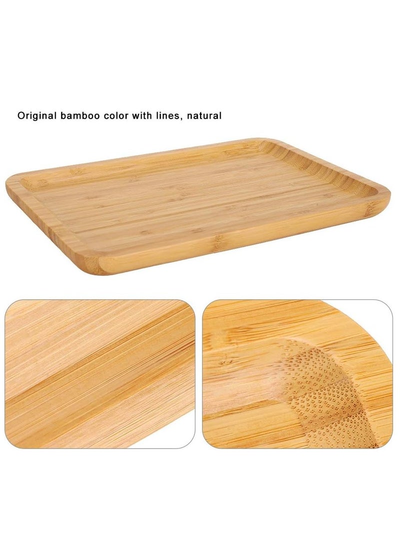 Wooden Platters Rectangle Long Boards Home Decor Cheese Board Cake Appetizer Plates Kitchen Charcuterie Platter for Food Dish Rectangular Dessert Snack Tray Beige - Image 3