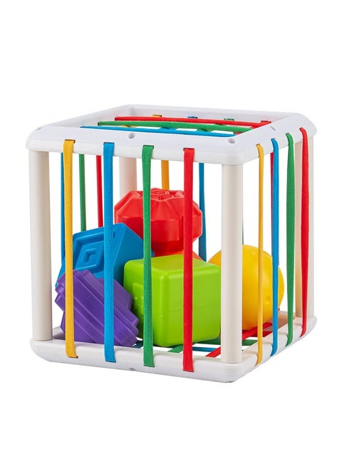 Montessori Toy Baby Classification with Colorful Soft Cube and 6 Multi Sensory Shapes