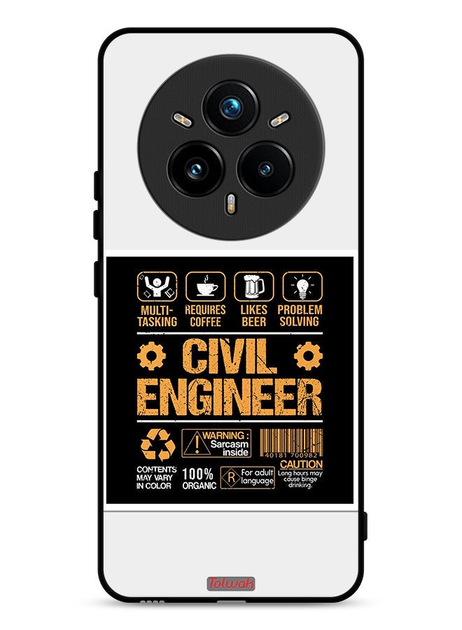 Tolwak Realme 14 Pro Plus 5G Protective Case Cover Civil Engineer Sticker