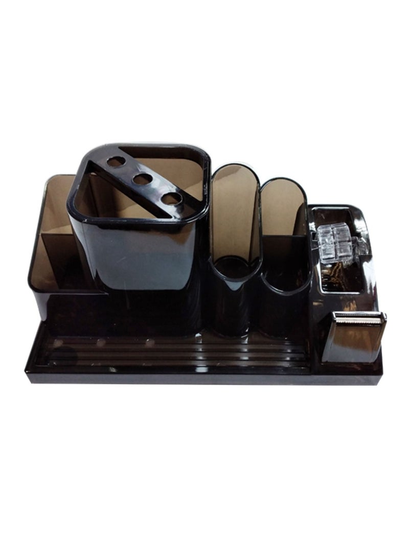 Elsoon - Multi Function Desk Organizer With Tape Dispenser Acrylic Material - Image 1