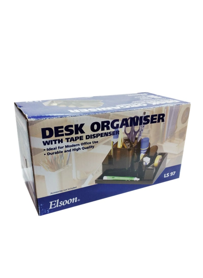 Elsoon - Multi Function Desk Organizer With Tape Dispenser Acrylic Material - Image 1