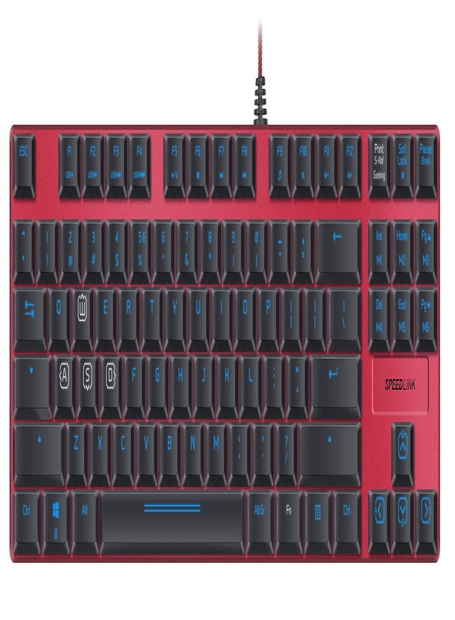 Speedlink ULTOR Mechanical USB-Gaming Keyboard with LED Illumination, N-Key Rollover, 6 Macro Keys - US-Layout, red, SL-670008-BKRD-US - Image 2
