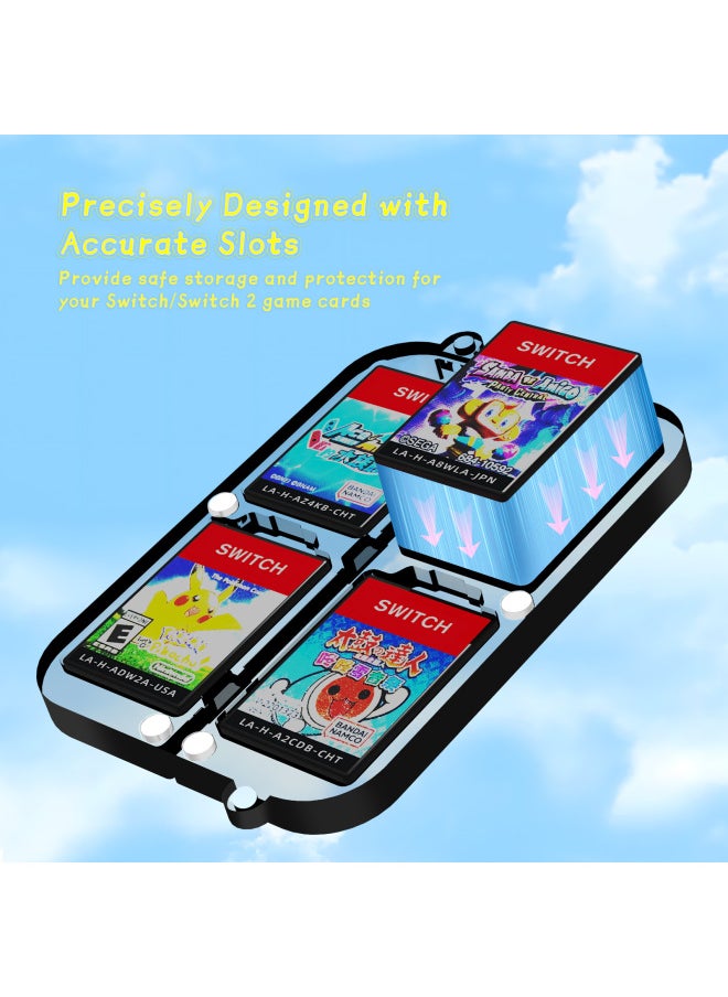 Generic Switch & Switch 2 Game Storage Card Box NS Portable Transparent PC Storage Box Game Peripheral Accessories-Product Color:Transparent Black  - Image 5