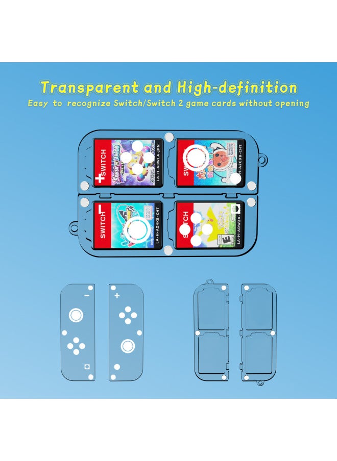 Generic Switch & Switch 2 Game Storage Card Box NS Portable Transparent PC Storage Box Game Peripheral Accessories-Product Color:Transparent Black  - Image 4