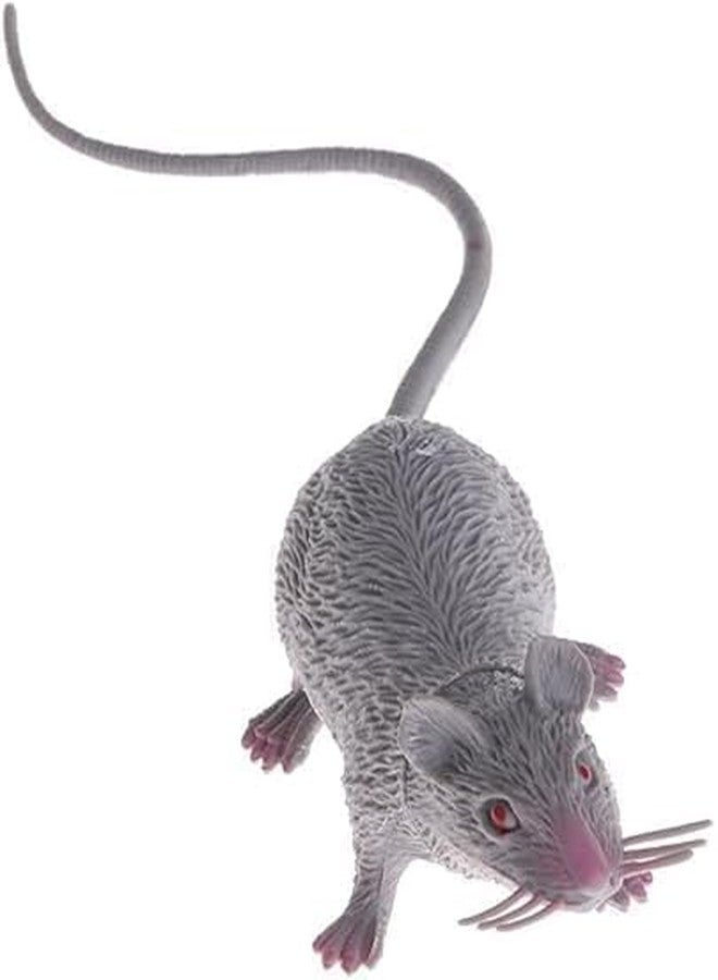 Essivox Realistic Gray Rubber Rat with Long Tail, Lifelike Mouse Prop for Halloween Pranks, Party Decorations, Horror Effects - Image 2