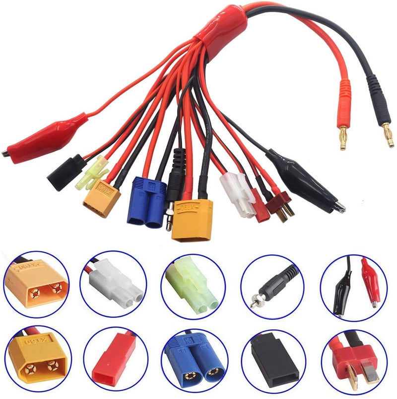 FLY RC 10 in 1 4mm Banana Plug RC Lipo Battery Multi Charger Adapter Lead Cable - Image 2