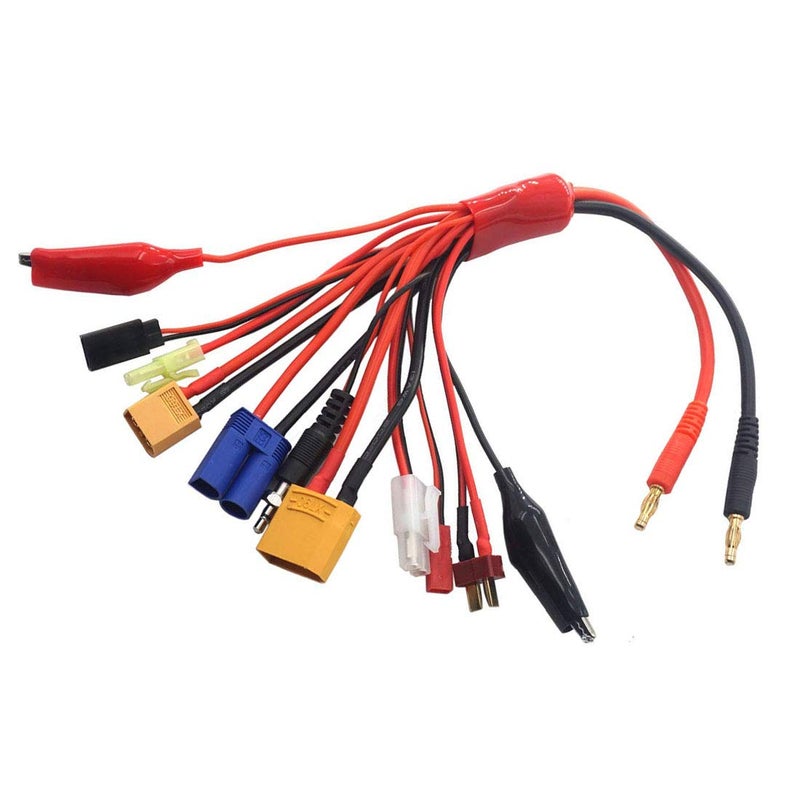 FLY RC 10 in 1 4mm Banana Plug RC Lipo Battery Multi Charger Adapter Lead Cable - Image 1