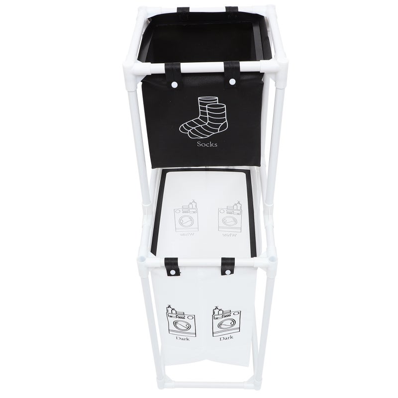 Household Laundry Basket With Stand Large-capacity Dirty Clothes Storage Organizer Removable Hamper - Image 1