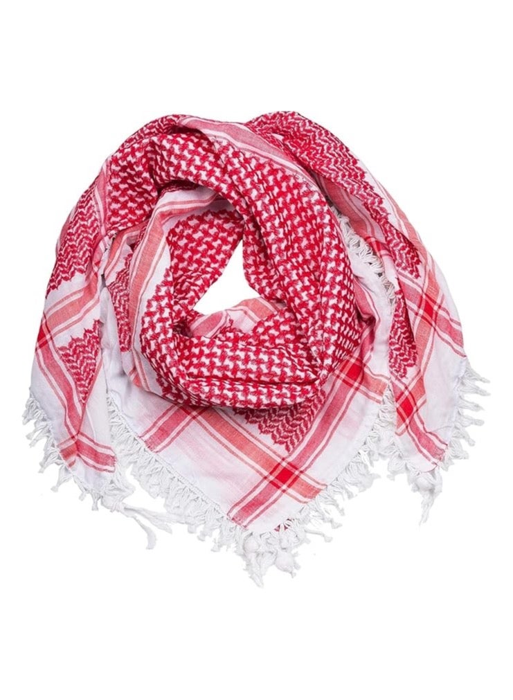 روبي للملابس الإسلامية وشاح شماغ كوفية عربي على الطراز الصحراوي تكتيكي مع عقال (مع رباط للرأس) - Image 1