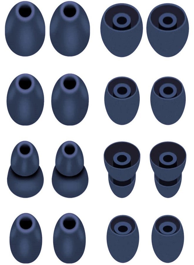 JNSA 16pcs Navy Ear Tips Ear Buds Ear Gels Replacement for Beat s by dr dre Powerbeats Pro, Eartips Earbuds Eargels Compatible with Powerbeats Pro/Beat s X, SML and Double Flange, Navy - Image 1