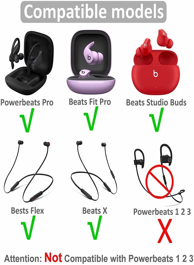 JNSA 16pcs Navy Ear Tips Ear Buds Ear Gels Replacement for Beat s by dr dre Powerbeats Pro, Eartips Earbuds Eargels Compatible with Powerbeats Pro/Beat s X, SML and Double Flange, Navy - Image 4