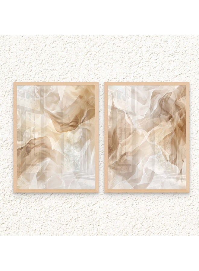 آرت دیکور  طباعة فنية مؤطرة بورتريه لفن جداري تجريدي حديث بتصميم معاصر وأسلوب بسيط – لوحات تجريدية عصرية لديكور الجدران في غرفة المعيشة، غرفة النوم، المكتب، أو الاستوديو – ديكور منزلي أنيق ومثالي للإهداء. - Image 1