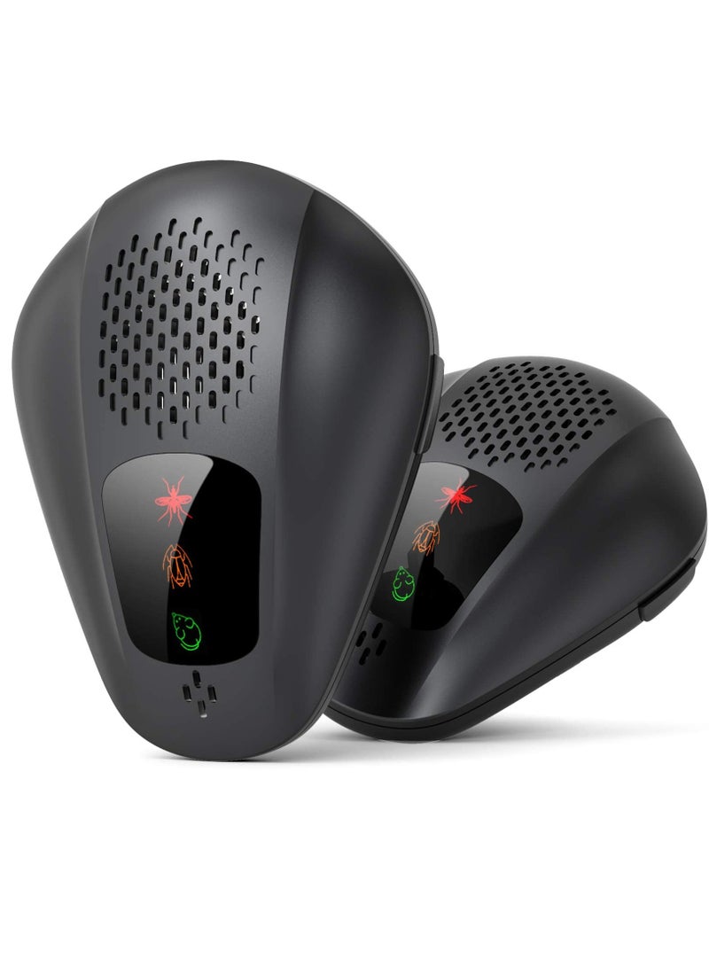 Ultrasonic Pest Repeller, 2 Pack Electronic Pest Repellent Plug-in Indoor Pest Control for Insect Spiders Rats Ant Roaches Mosquito Bugs, Mosquito Repellent for House Office - Image 1