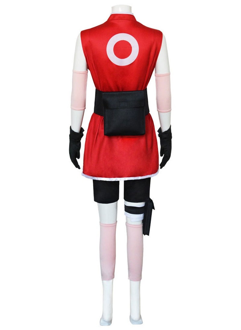 Generic - Naruto Sakura cos costume Haruno Sakura cosplay suit costume stage performance costume stage dress up costume - Image 1