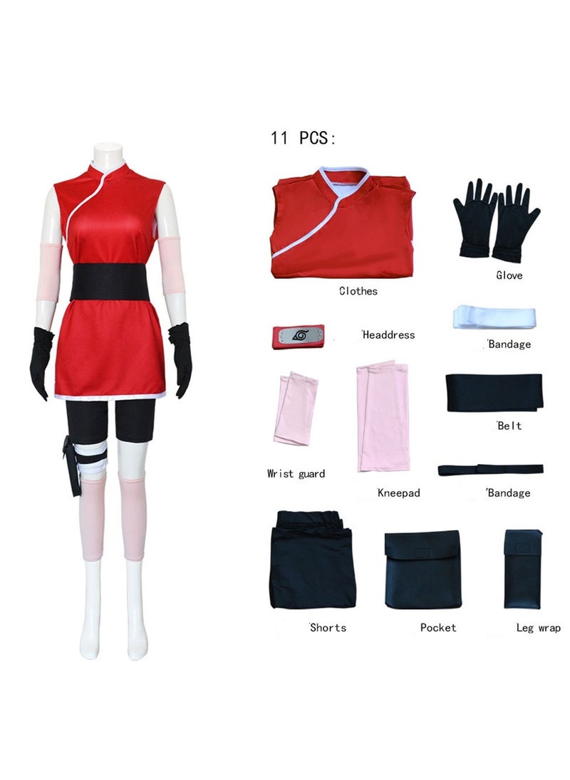 Generic - Naruto Sakura cos costume Haruno Sakura cosplay suit costume stage performance costume stage dress up costume - Image 1