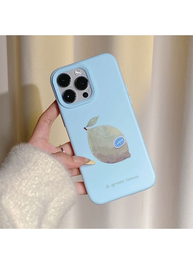 NIBEMINENT Fruit Series Protective TPU Case Cover For iPhone 16, Blue