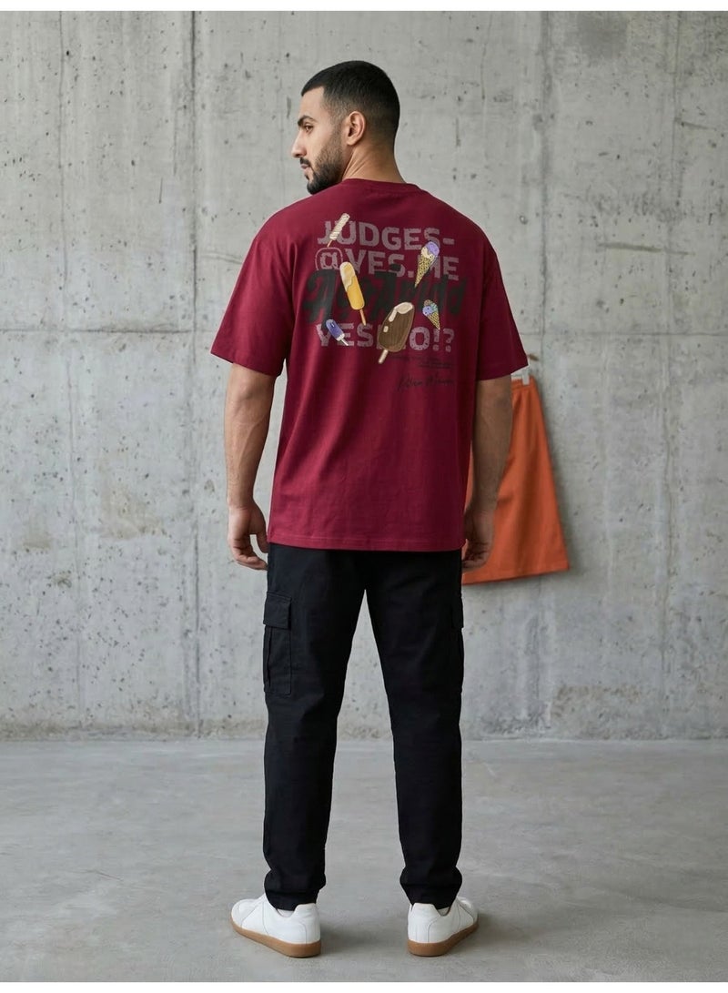 Hikes Mens Oversized T Shirt Premium Heavyweight Cotton Streetwear Fit - Image 2