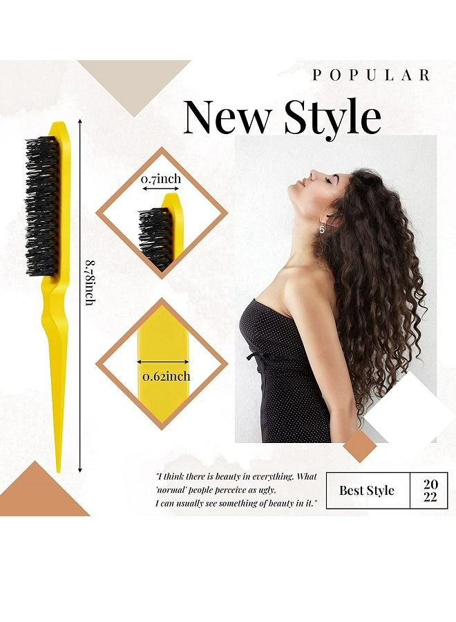 McDou مجموعة فرشاة التقاط 3 قطع صفراء مع فرشاة جانبية ومشط فرشاة شعيرات - Image 5