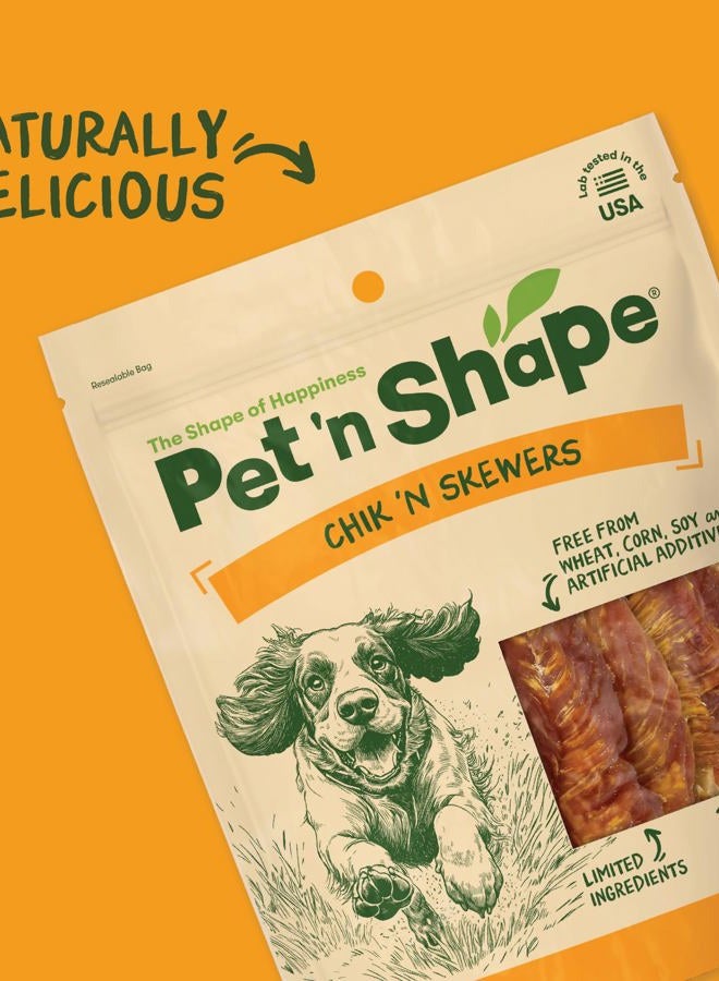 Pet 'n Shape Chik 'n Skewers Natural Dog Treats, 1-Pound Tub - Image 4