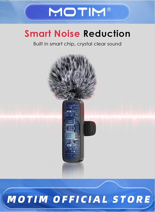 موتيم ميكروفون لاسلكي احترافي لتسجيل الفيديو والبودكاست وميكروفون ASMR وTikTok - Image 2